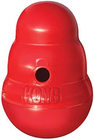 KONG Wobbler - Interactive Dog Toy for Treat Dispensing - Dog Slow Feeder for Healthy Eating - for Medium/Small Dogs