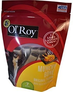 Ol' Roy Munchy Bones Dog Chew Treats With Real Chicken Flavor, 20 oz