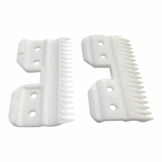 2pcs 18Teeth Ceramic Blade Fast Feed Clippers Replacement Blades for A5 Grooming Cutter Series, 18Teeth Andis Blade Parts (3F/3FC, 4F/4FC, 5F,/5FC, 7F/7FC, 3#, 4#, 5#,7#, 8.5#, 9#, 10#)