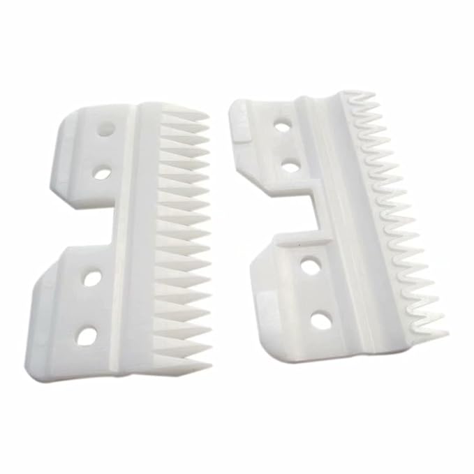 2pcs 18Teeth Ceramic Blade Fast Feed Clippers Replacement Blades for A5 Grooming Cutter Series, 18Teeth Andis Blade Parts (3F/3FC, 4F/4FC, 5F,/5FC, 7F/7FC, 3#, 4#, 5#,7#, 8.5#, 9#, 10#)
