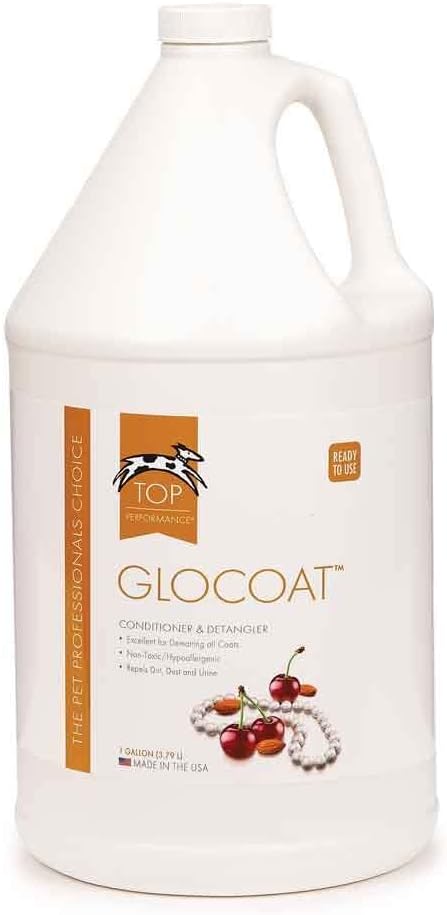 MPP Glo Coat Instant Dog Coat Conditioner Gallon Removes Mats and Tangles Repels Dust and Dirt