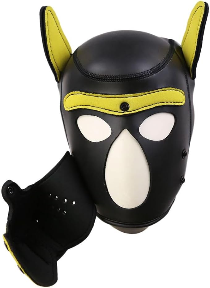 Neoprene Puppy Hood Camo Full Face Mask Cosplay Costume Dog Head Masks