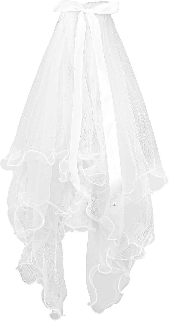 Wedding Veil for Dogs, Large Dog Veil Dress Dog Wedding Outfit with Clip Bride Costume Veil Dog Wedding Bandana Comfortable Dog Flower Girl Dress Dog Bridesmaid Dress Headwear for Wedding Party