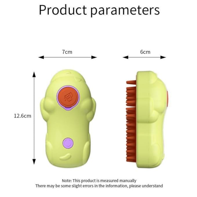 Cat Steam Brush, 3 in 1 Multifunction Steamy Spray Cleaning Shedding Comb, Dog Removal Grooming Brush (2PCS White)