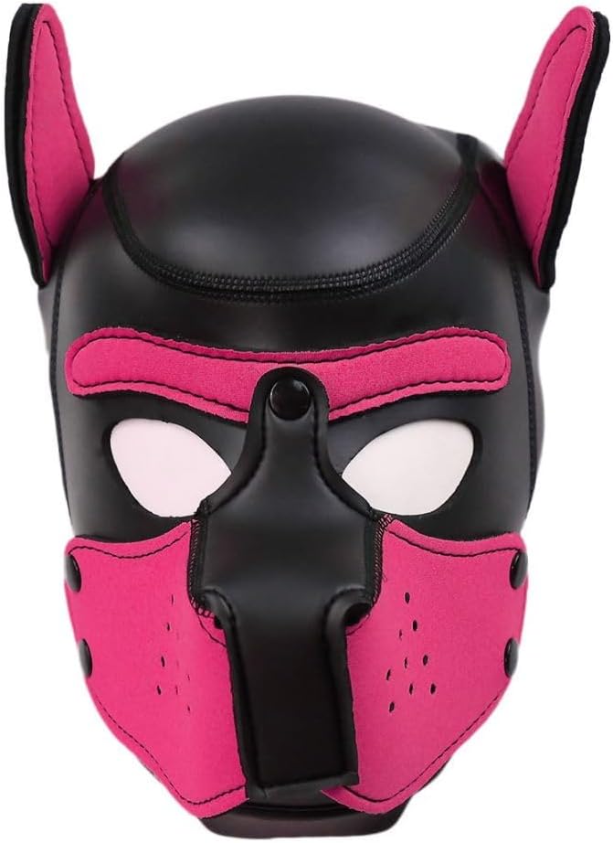 Neoprene Puppy Hood Camo Full Face Mask Cosplay Costume Dog Head Masks