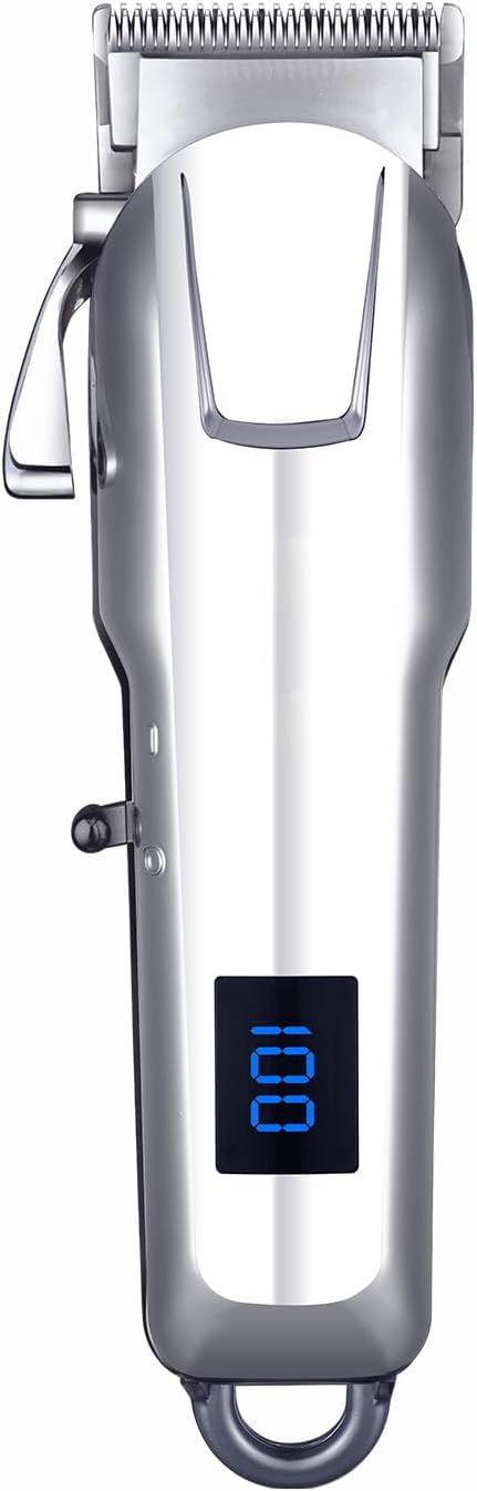 Cordless Dog Clippers for Grooming Professional for Thick Hair Coats, Low Noise Shaver Grooming Kit with LED Display, Razors Dog Hair Shears Ceramic Blade, Pet Hair Trimmer for Dogs Cats