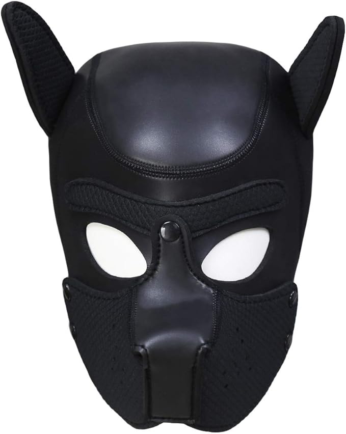 Neoprene Puppy Hood Camo Full Face Mask Cosplay Costume Dog Head Masks