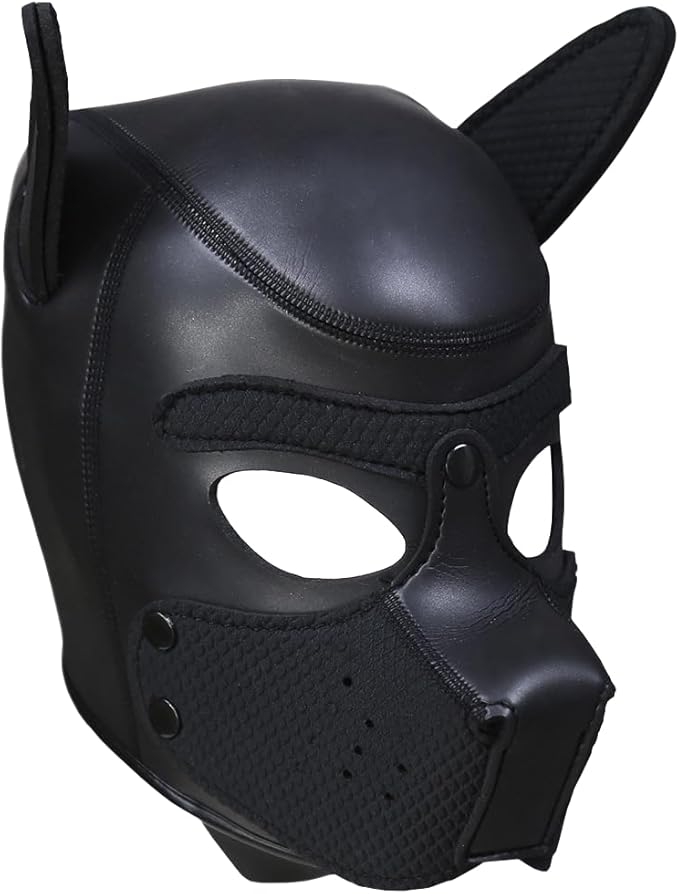 Neoprene Puppy Hood Camo Full Face Mask Cosplay Costume Dog Head Masks