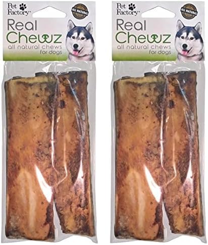 Pet Factory Real Chewz 7" Rib Bones Dog Chew Treats, 100% All-Natural - 2 Count/2 Pack
