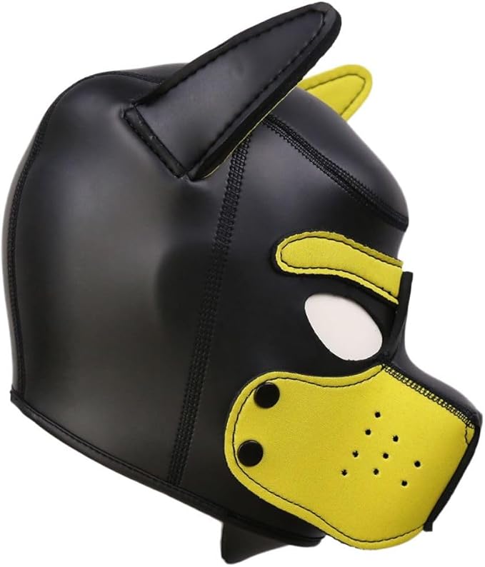 Neoprene Puppy Hood Camo Full Face Mask Cosplay Costume Dog Head Masks
