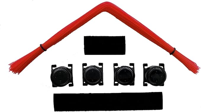 CoyoteVest CoyoteWhiskers Protection Nylon Bristles for CoyoteVest or SpikeVest Dog Harness Vest, Dog Accessories That Deter Coyote, Hawk and Raptor Attacks (Set of 4, Red)