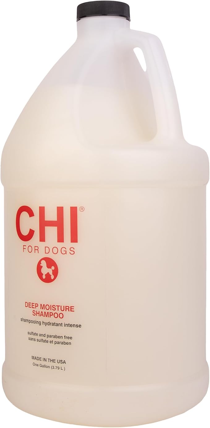 CHI for Dogs Deep Moisture Shampoo, Professional Quality Dog Grooming Formulas, Gallon (128 fl oz) Size