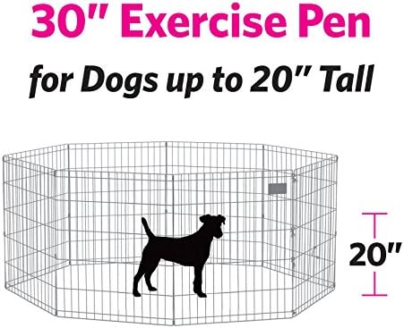 MidWest Homes for Pets Universal Pet Playpen 2-Panel Extension Kit | Fits Metal 30-Inch Dog Pens | Kit Measures, 24x30 Inch (Pack of 2)