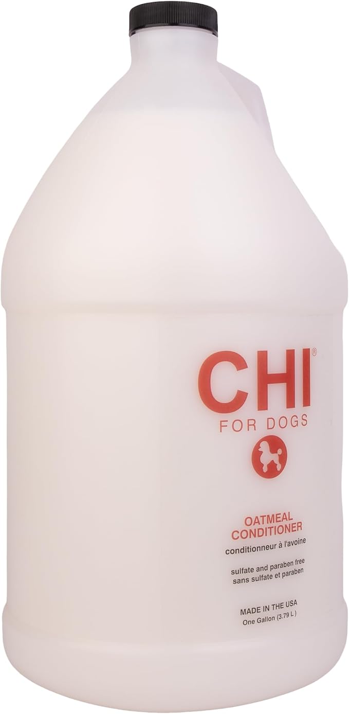 CHI for Dogs Oatmeal Conditioner, Professional Quality Dog Grooming Formulas, Gallon (128 fl oz) Size