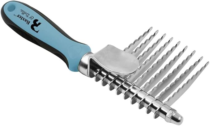 Baxter and Bella 9 Blade De-Matter for Dogs Helps to Break up and Remove matts from Your Pets Coat
