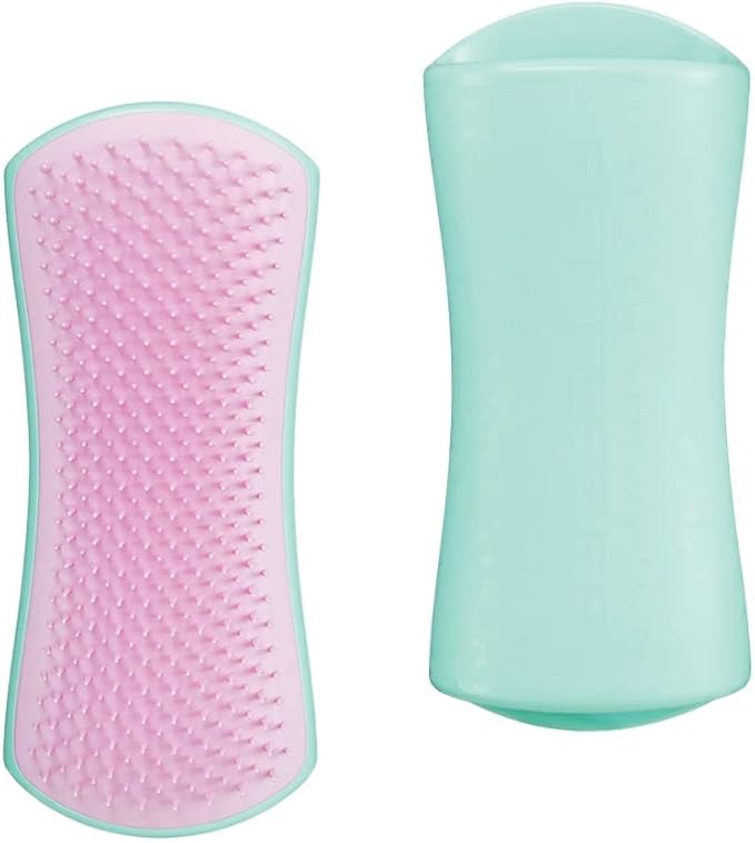 Pet Teezer by Tangle Teezer De-Shedding Dog Grooming Brush, Dry Brush or Dog Bath Brush for Wet or Dry Fur, Mint & Pink