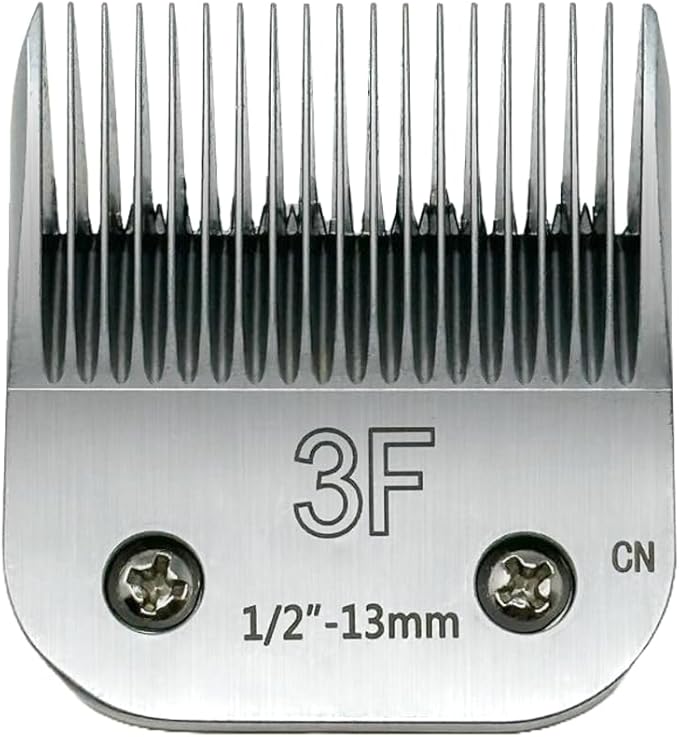 3F Blade Clipper, 1/2"" Cut Length, Stainless Steel Clipper Blade for Dogs, Silver