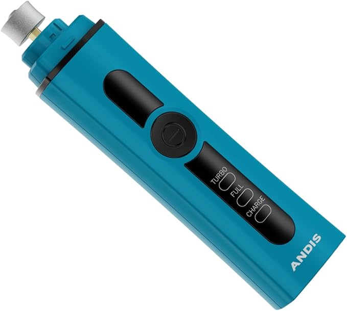 Andis Professional 2-Speed Cord/Cordless Animal Nail Grinder with Rechargeable Lithium-Ion Battery, Blue, 561553