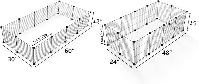 Small Animal Playpen, Guinea Pig Cages, Pet Playpen, Rabbit Cage,Small Animal Cage, Puppy Kitten Dog Playpen, Indoor Outdoor Portable Metal Wire Yard Fence,15 X 12 Inch, 28 Panels, Black