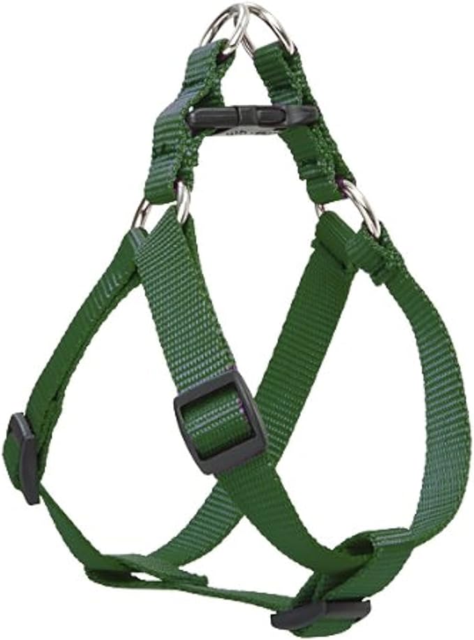 LupinePet Basics 1/2" Green 12-18" Step In Harness for Small Dogs