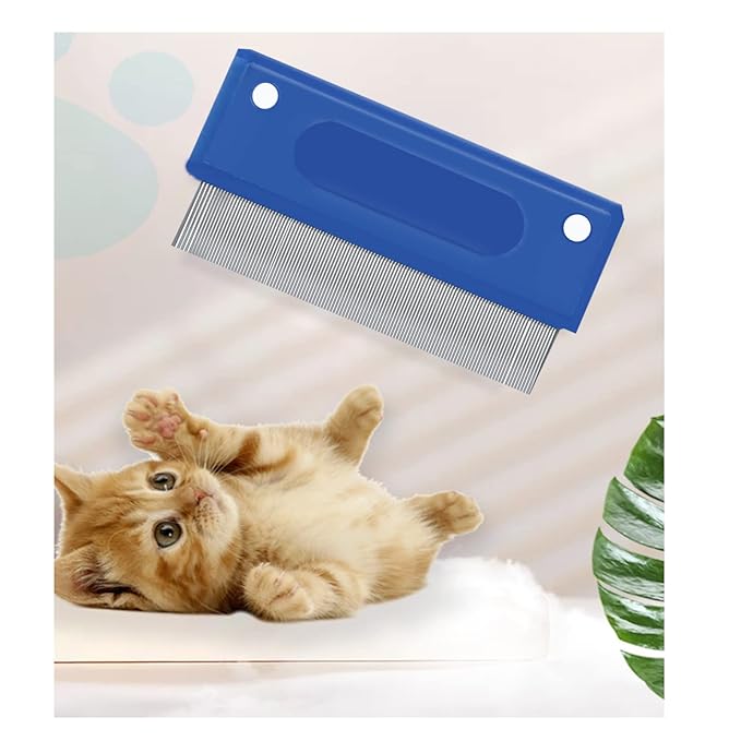 5 Pieces Grooming Combs - Tear Stain Remover for Pets, Lice and Flea Remover, Dandruff and Mucus Removal for Small Dogs and Cats