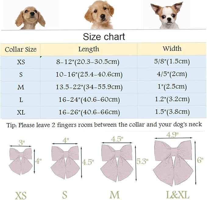 ARING PET Fall Dog Collar-Cotton Maple Leaves Dog Collar with Bowtie, Adjustable Autumn Leaves Dog Collars Pet Necklace with Metal Buckle for Girl&Boy Dogs