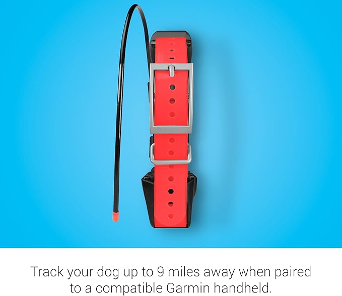 Garmin TT™ 15X Dog Device, Tracking and Training Dog Device with Collar, 18 Levels of Stimulation, Rugged and Water-Resistant, High-Sensitivity GPS, Red
