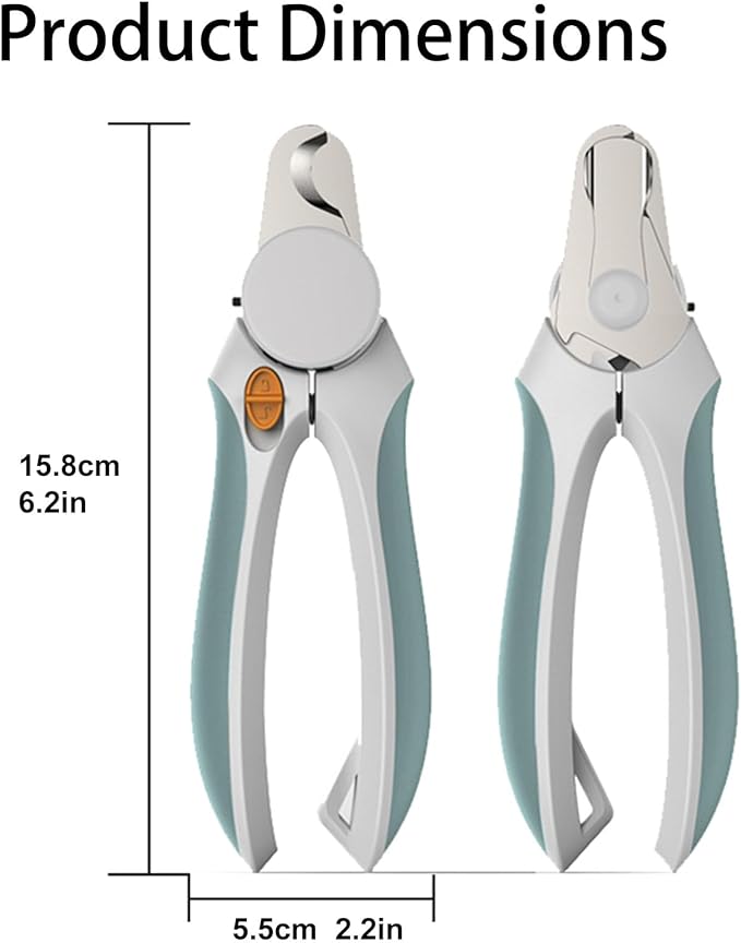 Cat Nail Clippers, EliaValth LED Dog Nail Clippers, Dog Nail Trimmers, Nail Grinder and Toenail Clippers for Thick Nails, Grooming Tool with Ergonomic Handle, Suitable for Small and Large Pets Yellow