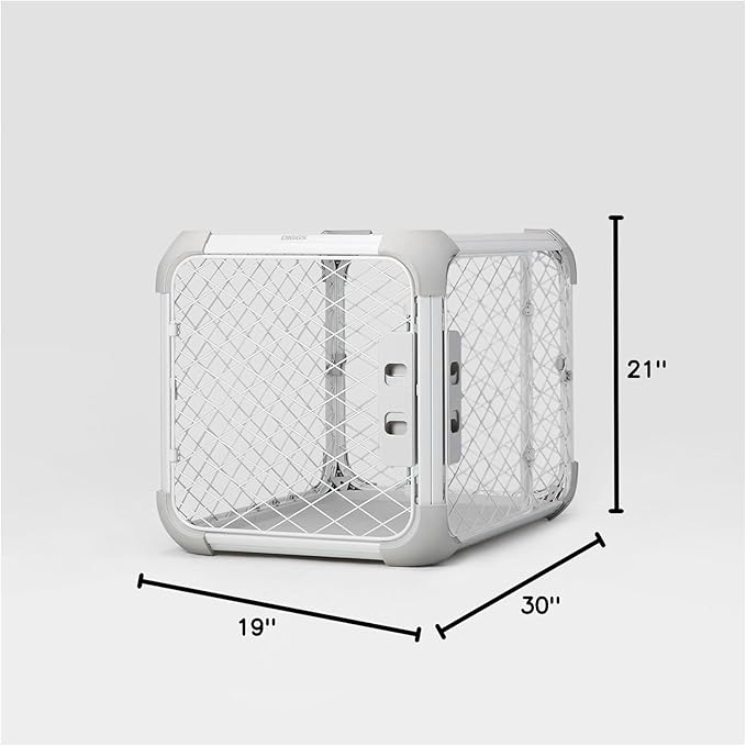 DIGGS Evolv Dog Crate - Slim, Durable Dog Kennel with Removable Ceiling Panel and Modular Design - Safe, Stylish, and Convenient (Ash, Medium)