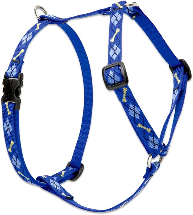 LupinePet Originals 1/2" Dapper Dog 9-14" Adjustable Roman Dog Harness for Extra Small Dogs