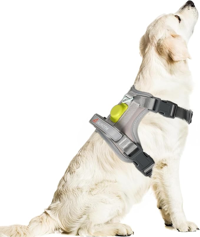AUROTH Dog Harness for Large Dogs, Dog Vest Harness Large Size Dog, Large Dog Harness, No Pull Dog Harness for Large Dogs with Handle, XL Dog Harness, Grey XL