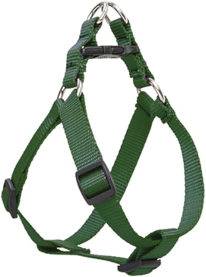 LupinePet Basics 1/2" Green 10-13" Step In Harness for Extra Small Dogs