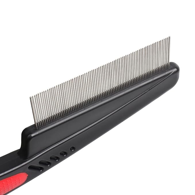 2 PCS Fine Tooth Combs, No Skin Damage Stainless Steel High Strength Teeth Hair Combs, Pet Tear Stain Remover Combs