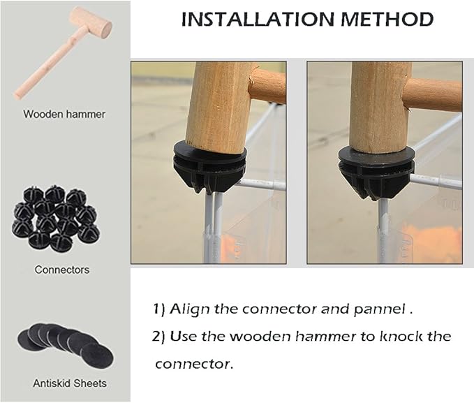 Pet Playpen for Puppy - Plastic Yard Fence Tent for Small Animals,Rabbits Puppy Kennel Cage,Portable Large Space with Transparent White 12 Panels