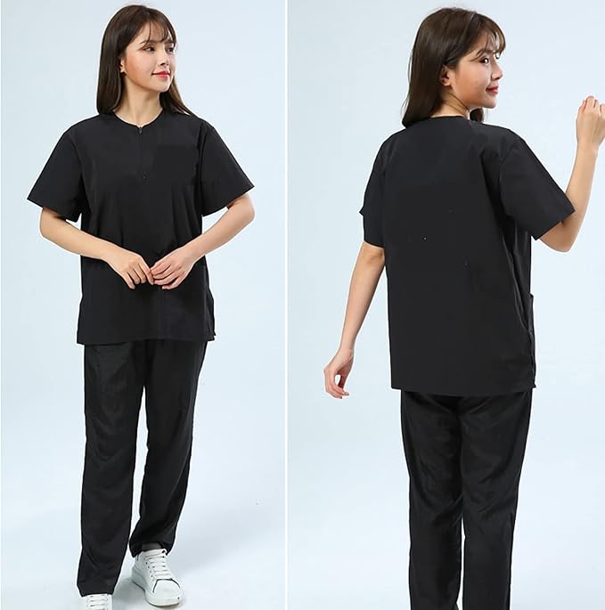 Gliitatu Dog Grooming Smock Barber Jackets for Women Men Professional Pet Groomer Smock Cosmetologist Barber Smock (M)