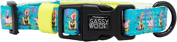 Dog Collar Spongebob Squarepants™ Jelly Fishin' - L, Adjustable, Durable, Comfortable and Stylish Pet Accessories for Large Dogs