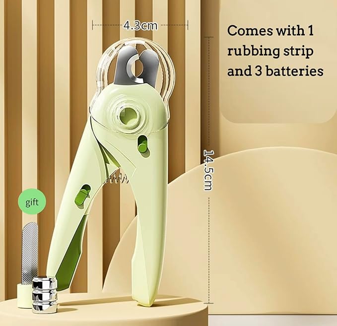 3 in 1 Dog & Cat Pets Nail Clippers and Trimmers-with Safety Guard to Avoid Overcutting. LED Dog Nail Clipper with Light, Illuminates Nails or Bloodline for Safe and Easy Trimmers,for Cats & Dogs