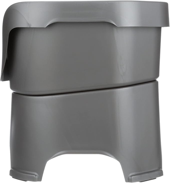 Neater Feeder Deluxe Mess Proof Dog Bowls Elevated for Large Breed – Made in USA – No Spill Raised Dog Food Bowl Stand – Stainless Steel Food and Water Bowl Set, Pet Dish Feeding Station, Grey