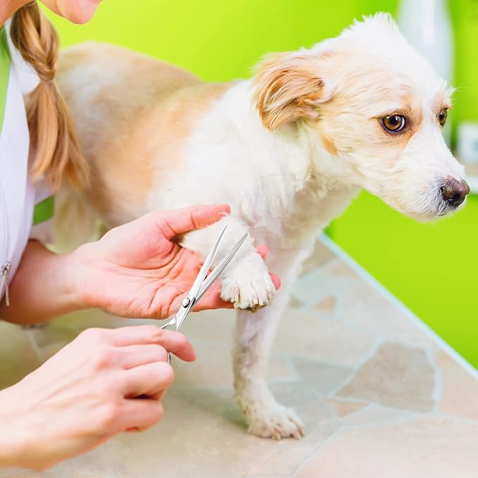 High-end Professional Dog Grooming Scissors Pet Grooming Shears 7.5 Inch Extremely Very Sharp Made Of Advanced Stainless Steel Alloy By Hand For Dog Cat Other Animals And Horse Breeder