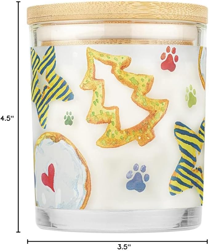 One Fur All Pet House Scented Candle, 9 OZ Glass Jar, 100% Plant-Based Soy Candle with a Cotton Wick, Clean Burning, Long Lasting Pet Odor Candles for Home, Sugar Cookies - 2 Pack