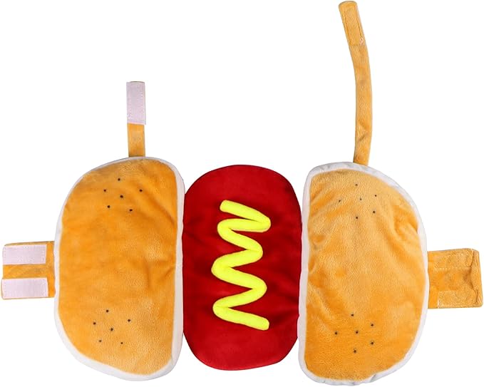Dog Hot Dog Costume, Dog Halloween Costumes Funny Pet Hot Dog Costume for XS Small Medium Dogs Cats Pets (Small)