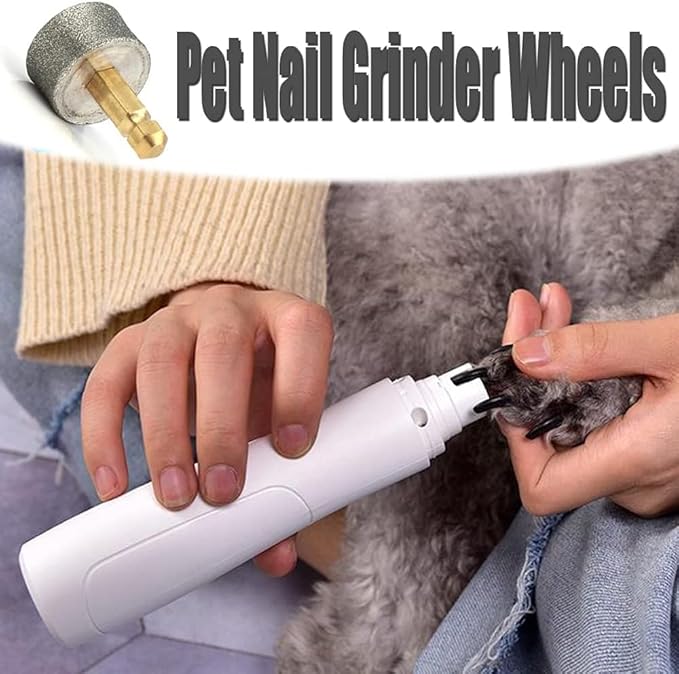 Bonve Pet Nail Grinder Wheels for Dogs 2PCS - Diamond Tips for Small Large Dogs & Cats(1 * Coarse Grinding Wheels & 1* Fine Grinding Wheel)