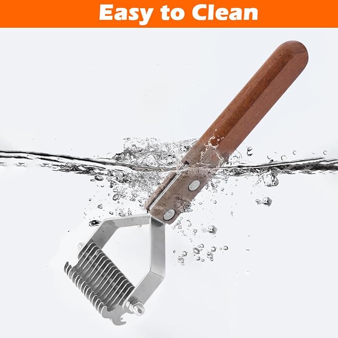 Cat Comb,Grooming Tool for Cats Dogs,Dog Brush for Shedding,Professional Pet Grooming Brush,Deshedding tool, Remove Loose Hair & Matted Fur, Dematting comb for Dogs and Cats