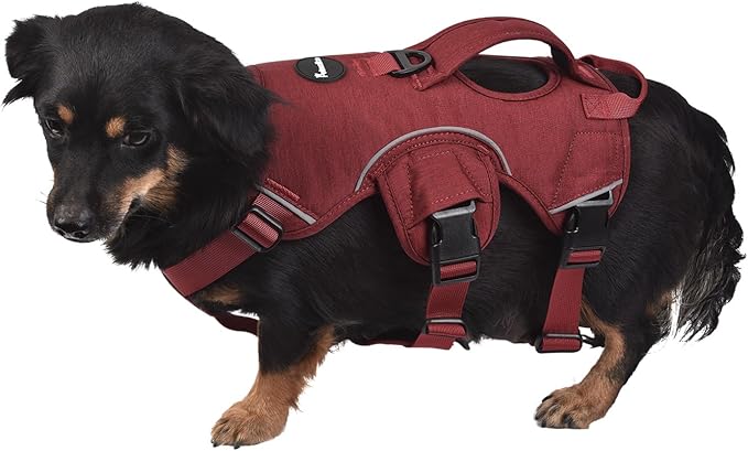 Petmolico Escape Proof Dog Harness Vest, Adjustable No Pull Vest Reflective Dog Harness Vest for Large Dogs(Red,Medium)