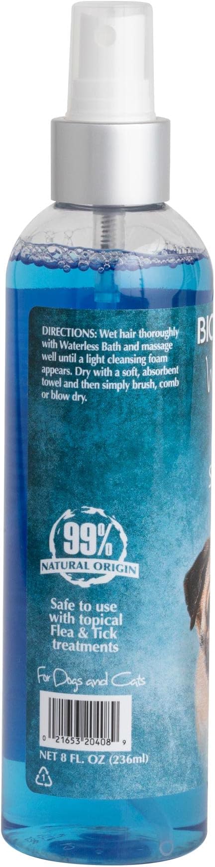 Bio-Groom Waterless Dog Shampoo - Tearless, No-Rinse, Dog Bathing Supplies, Puppy Wash, Cat & Dog Grooming Supplies, Cruelty-Free, Made in USA, Dry Shampoo Spray, Dog Products - 8 fl oz 1-Pack