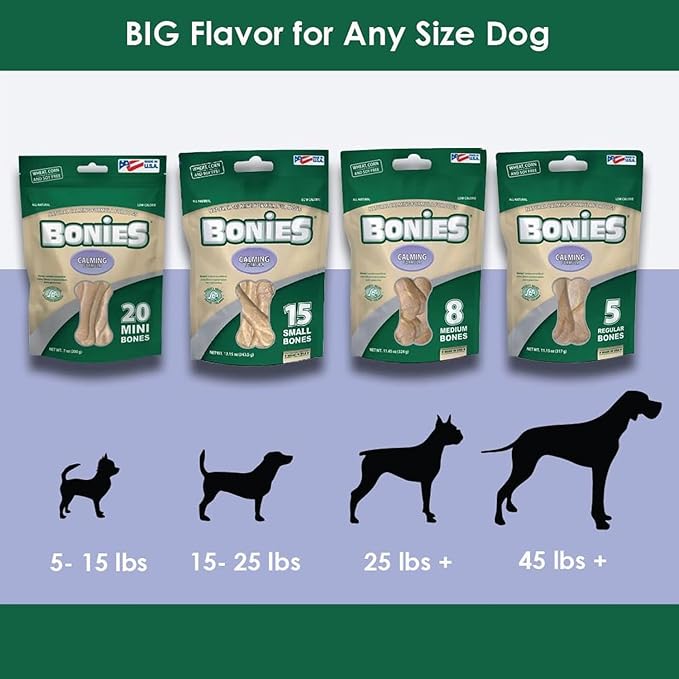 BONIES Natural Calming Multi-Pack MINI (20 Bones / 7 oz)