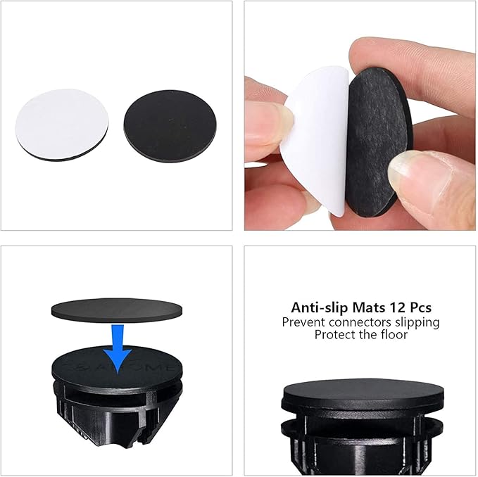 C&AHOME Pet Playpen, Small Animals Supplies, 12 Panels Exercise Playpens Cage, C Grids Portable Yard Fence Indoor, Ideal for Guinea Pigs, Puppy Pet Products, DIY Metal Playpens, 12" × 15" Black