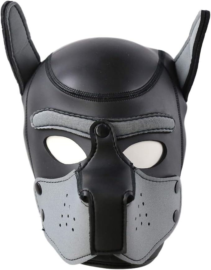 Neoprene Puppy Hood Camo Full Face Mask Cosplay Costume Dog Head Masks