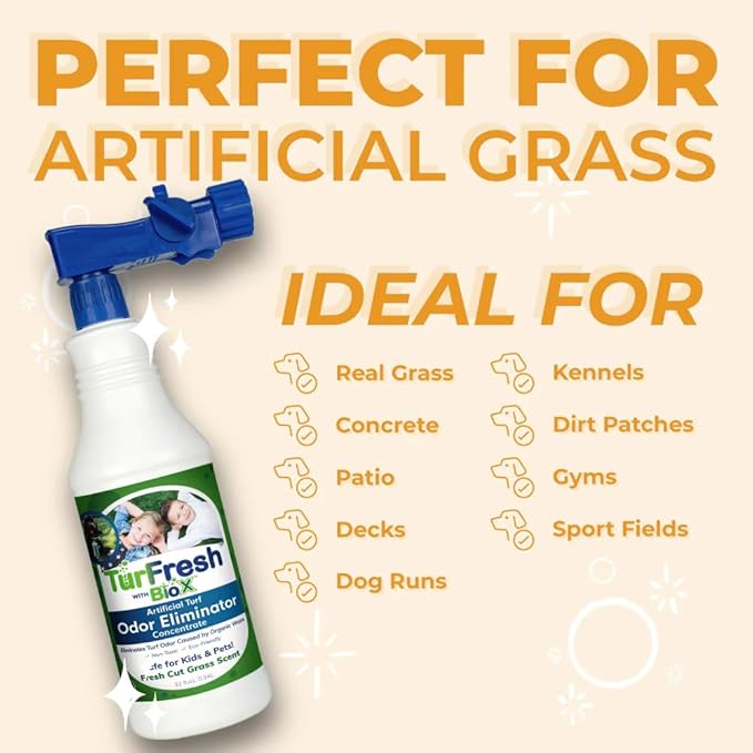BioX+ Artificial Turf Pet Odor Eliminator 32 oz Bottle (Fresh Cut Grass)