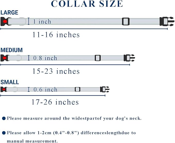 Reflective Dog Collar Soft Neoprene Padded Breathable Nylon Pet Collar Adjustable for Small Medium Large Dogs (Silver, M)